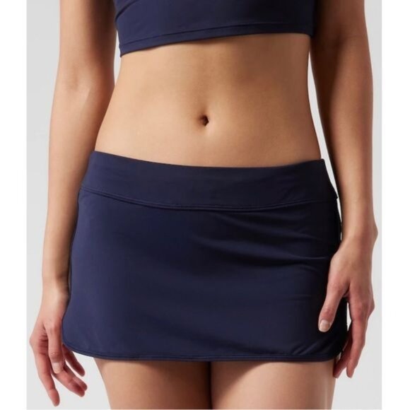 Athleta Tidal Swim Skirt Navy Small - Picture 1 of 8